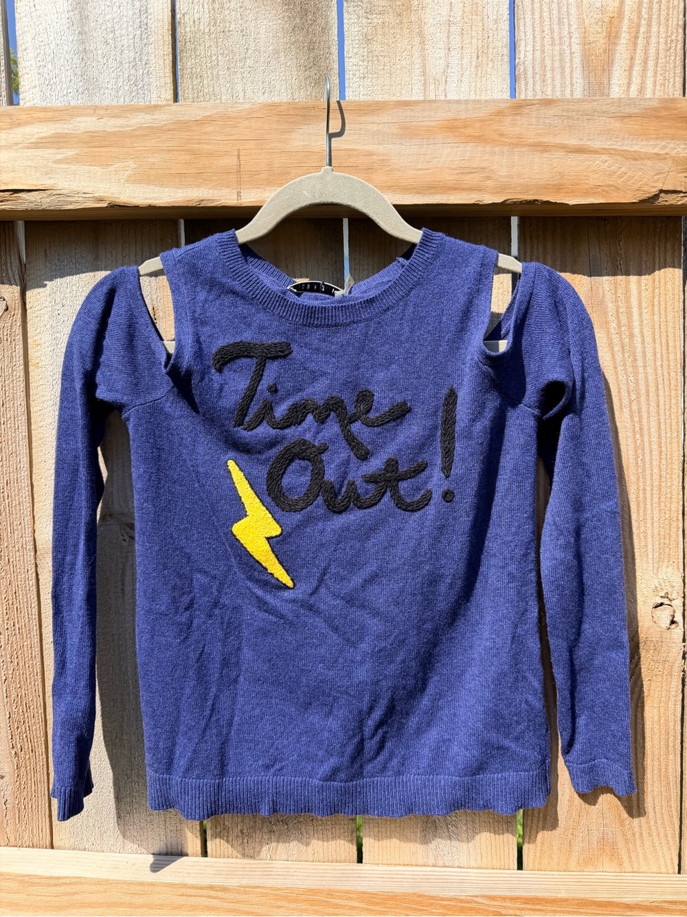 New alice + olivia Wade Time Out Cold Shoulder Sweater In SAPPHIRE Retail $295
